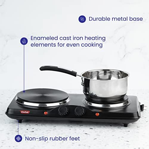 Cheftek Electric Double Burner 1700W