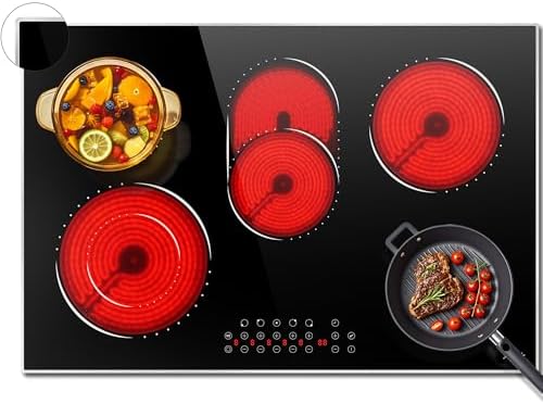 Modern Black 30 Electric Cooktop 8400W