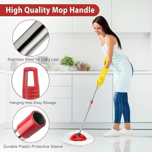 Two-Piece Mop Set for Perfect Cleaning with Microfiber Heads