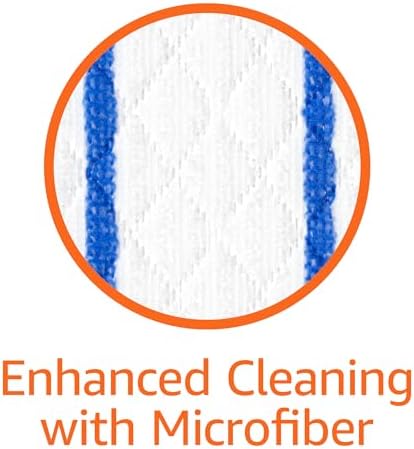 Amazon Basics Mop Heads Replacements - 12 Count Wet Mopping Cloth Refills