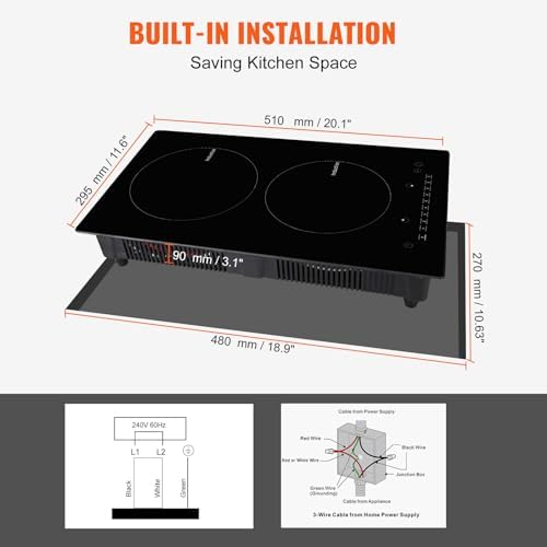 1800W Multifunctional Cooktop with 9 Heat Levels