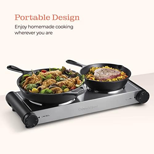 Powerful Electric Double Stovetop for Kitchen Use