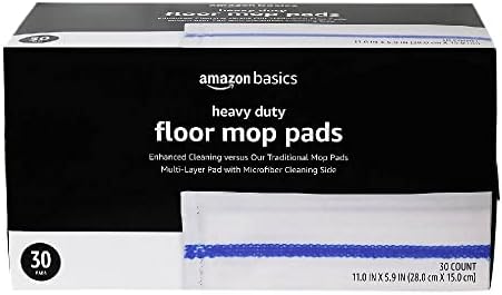 Amazon Basics Heavy Duty Dry Mop Pads 11 x 59 Pack of 30
