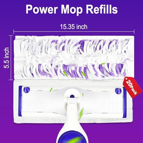 20 Pack Swiffer PowerMop Replacement Disposable Mopping Pads Multi-Surface