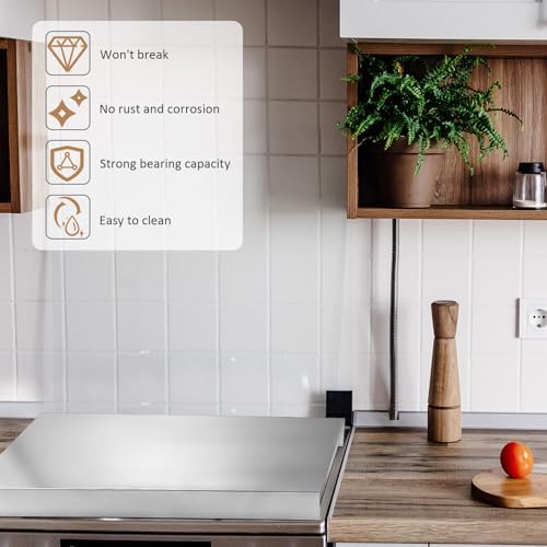Therwen Stainless Steel Gas Stove Top Cover Extra Work Counter Safety Design