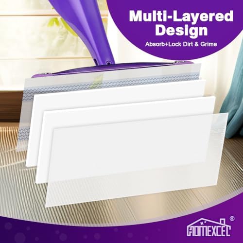 HOMEXCEL - Durable Dry Floor Mop Pads Swiffer WetJet Compatible