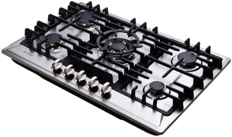 Versatile 5-Burner Stainless Steel Gas Cooktop