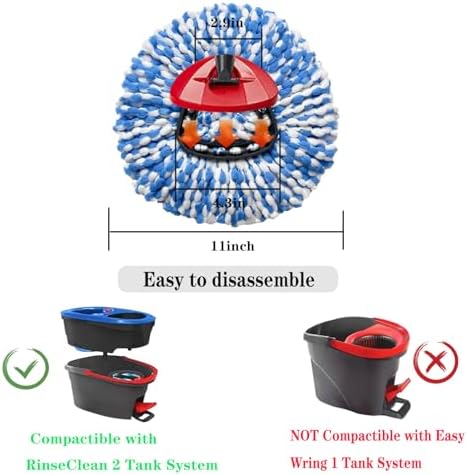 3-Piece Fluffy Microfiber Mop Heads