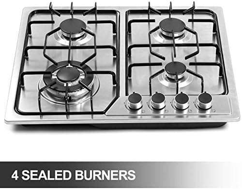 22-inch 4-Burner Built-In Gas Cooktop with NGLPG Conversion