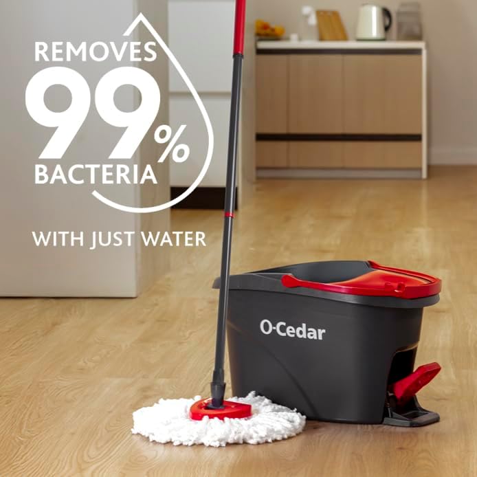 O-Cedar EasyWring Spin Mop Microfiber Refill Pack of 4