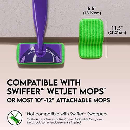 Eco-Friendly Swiffer WetJet Compatible Mop Pads 2-Pack - Reusable Machine Washable