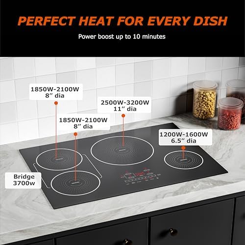 Bigoods 30 Series 4-Burner Induction Cooktop