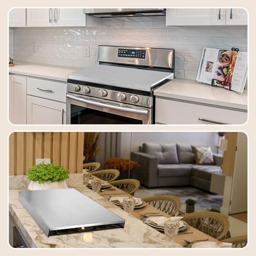 Therwen Stainless Steel Gas Stove Top Cover Extra Work Counter Safety Design