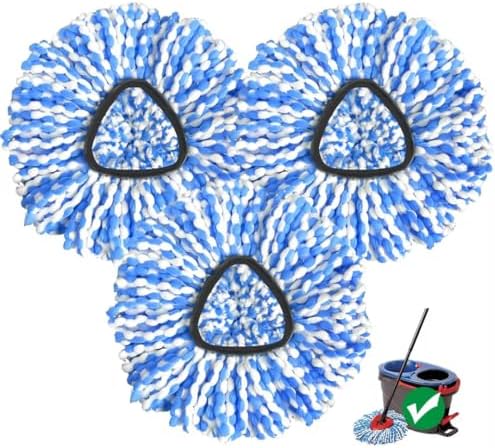 3-Pack Spin Mop Replacement Heads for Rinseclean 2-Tank System