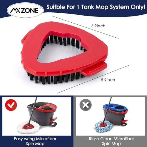 MXZONE Enhanced Scrubber Mop Head for Easy Tile Surface Cleaning