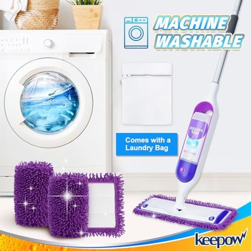 KEEPOW Reusable Power Mop Pads