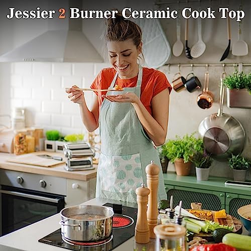 Effortless 110V Plug-In Electric Cooktop with 1400W Power Safety Features