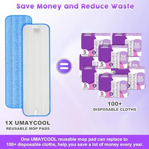 6-Pack Reusable Mop Pads for Swiffer PowerMop