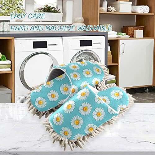 Daisy Flowers Super Soft Mop Slippers for Clean Your Home