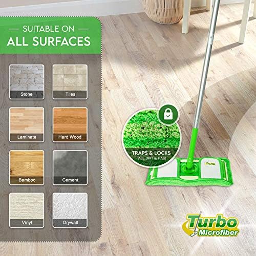 Reusable Pads for Swiffer Mops - Microfiber Washable Eco-Friendly - 12