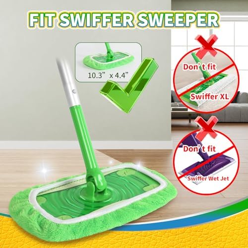 Reusable Chenille Mop Pads for Swiffer Sweeper 10-Piece Set