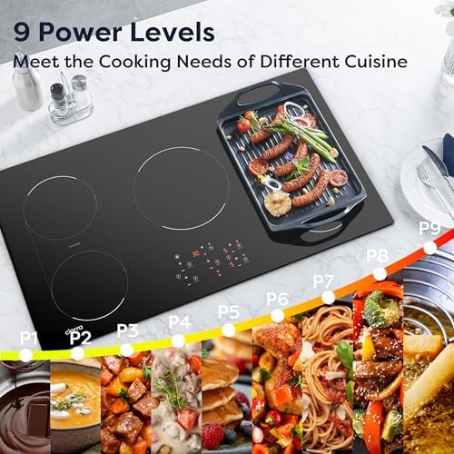CIARRA 36-inch Induction Cooktop - Premium Build Dual Flexibility Power and Safety