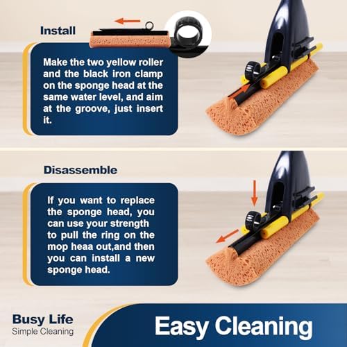 Yocada Sponge Mop Refill Heads - 2PK for Home Commercial Use
