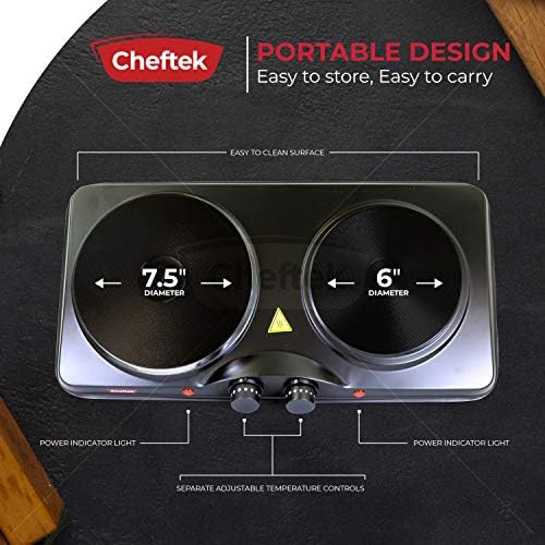 Cheftek Electric Double Burner 1700W