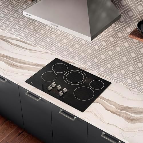5-in-1 Samsung Built-In Electric Cooktop with Glass Surface Black