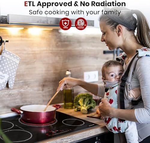 GASLAND 4-Burner Built-In Electric Cooktop With Ceramicsurface 3800W Child Safety