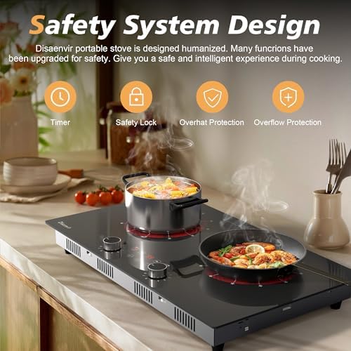 Powerful 2-Burner Electric Cooktop for Home RV Use