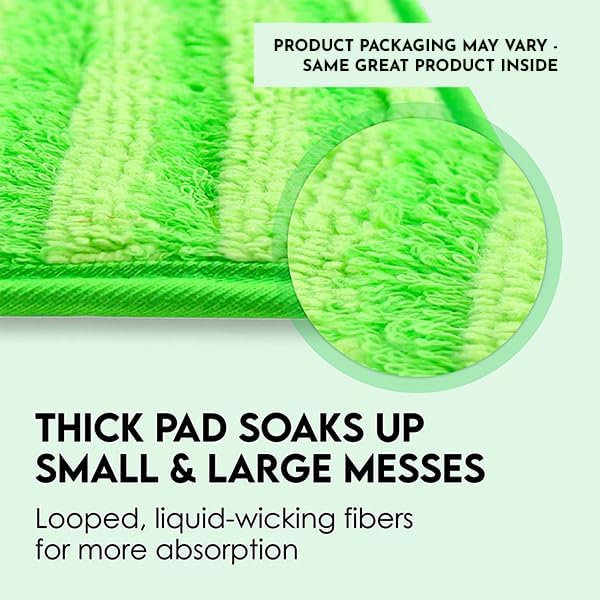 Eco-Friendly Swiffer WetJet Compatible Mop Pads 2-Pack - Reusable Machine Washable