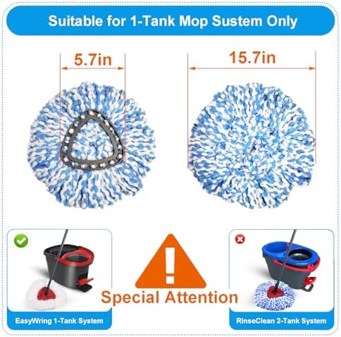 O-Cedar Spin Mop Replacement Head Super Soft Microfiber Machine Washable
