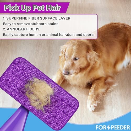 FORSPEEDER Reusable Wet Jet Mop Pads