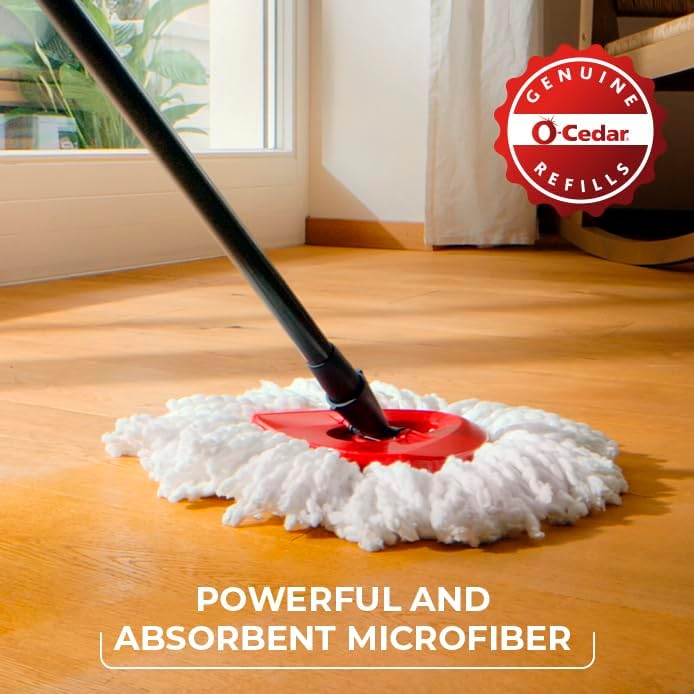 O-Cedar EasyWring Spin Mop Microfiber Refill Pack of 4