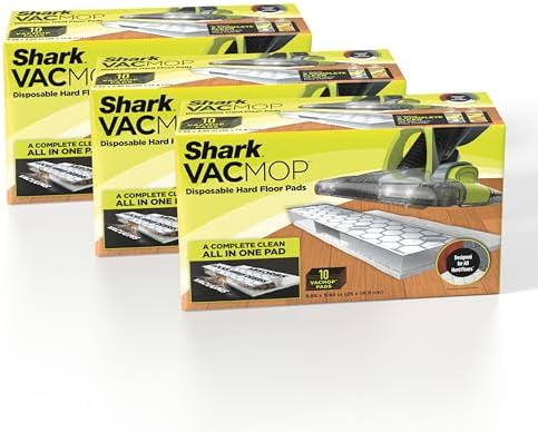 Shark VACMOP Disposable Hard Floor Mop Pad Refill Kit Pack of 3