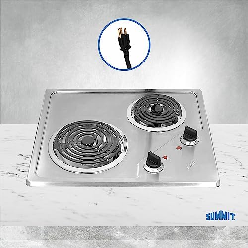 Summit 21 2-Burner Electric Cooktop