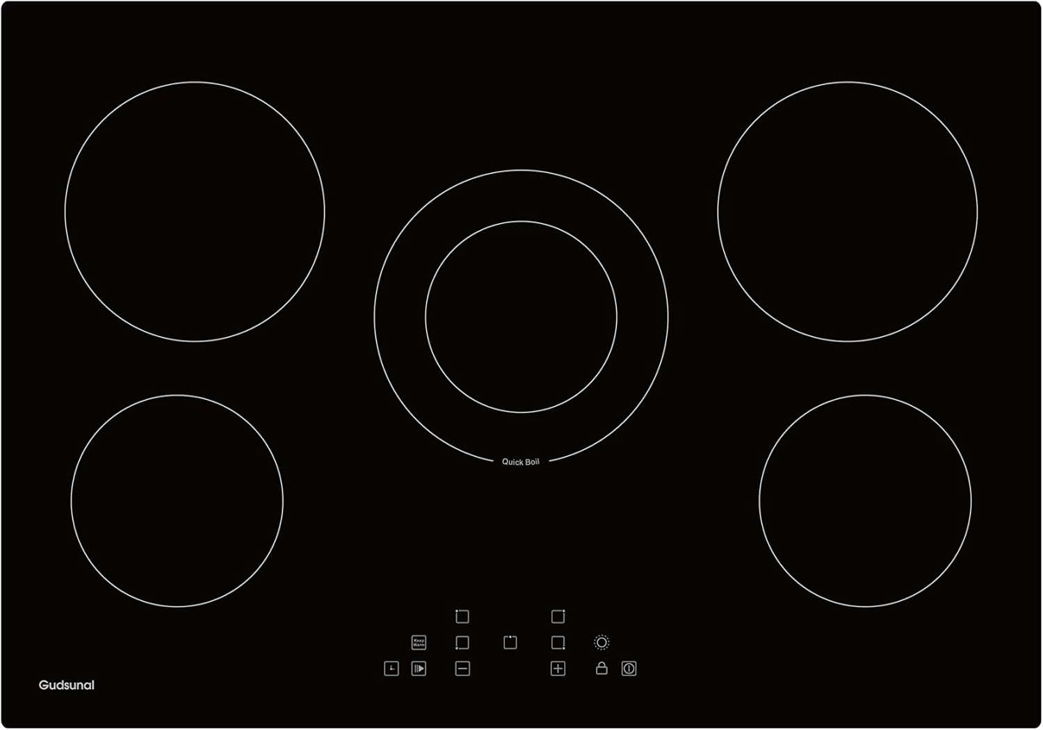 30 Inch Electric Cooktop with 5 Burners