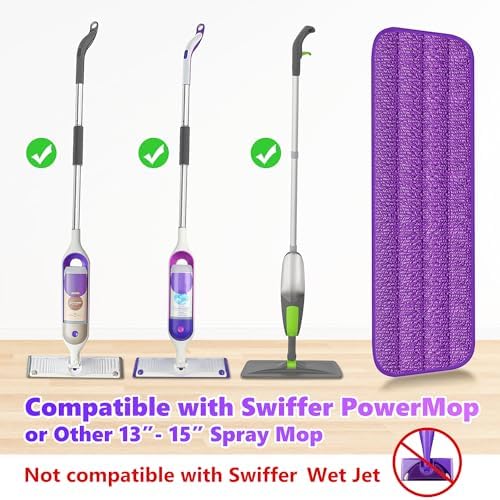 ILAVCOOL 18-Pack Reusable Mop Pads for Swiffer PowerMop