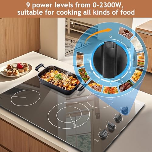 30-Inch Electric Cooktop with 4 Burners