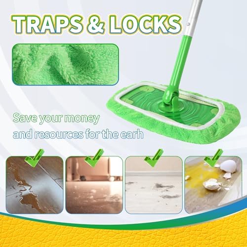 Reusable Chenille Mop Pads for Swiffer Sweeper 10-Piece Set