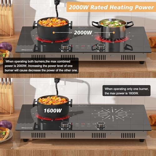 Powerful 2-Burner Electric Cooktop for Home RV Use