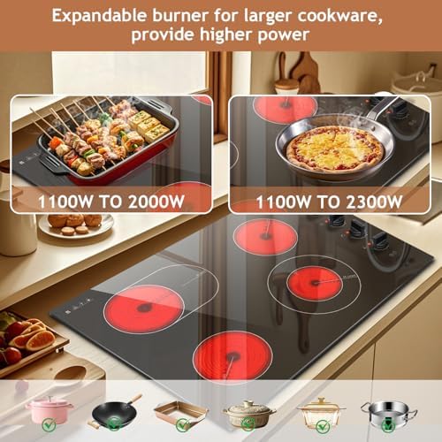30-Inch Electric Cooktop with 4 Burners