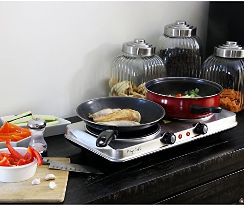 Sturdy Dual Burner Electric Stove Compact Powerful