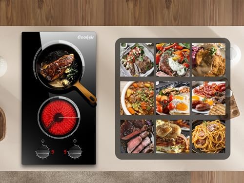 110V Professional 2-Burner Electric Cooktop - Durable Efficient