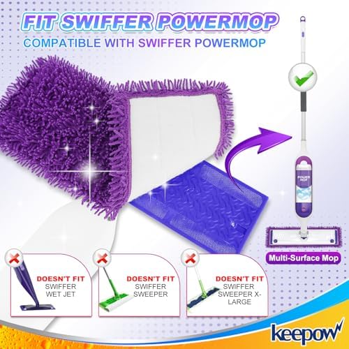KEEPOW Reusable Power Mop Pads