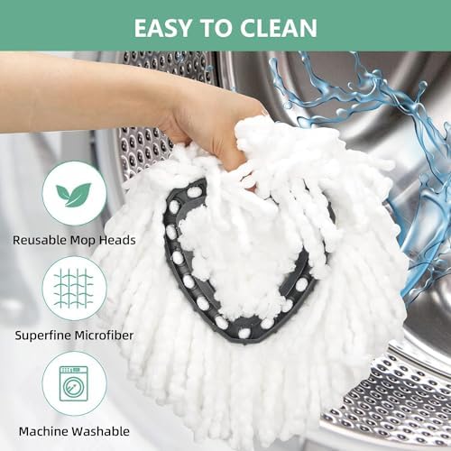 10-Pack Mop Replacement Heads - Microfiber - Easy to Replace