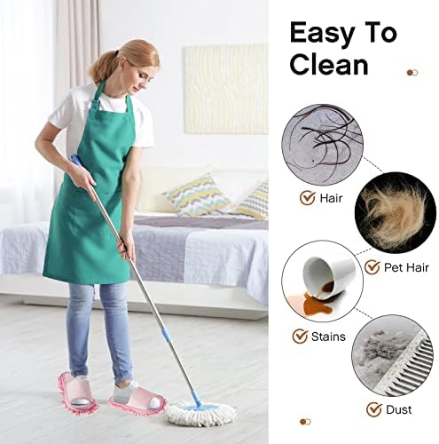 Jecery 4-Pair Washable Mop Slippers