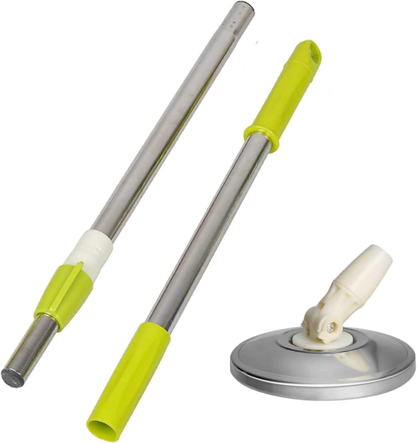 49-inch 360 Degree Rotating Telescopic Spin Mop Handle - Space Saving Durable