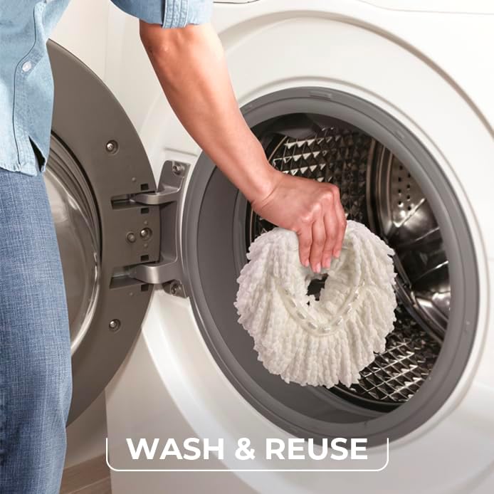 O-Cedar EasyWring Spin Mop Microfiber Refill Pack of 4
